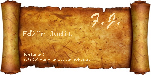 Für Judit névjegykártya